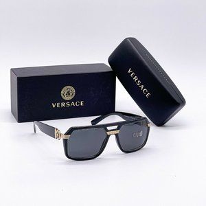 Sale! New Versace Black w/ Gold Unisex Sunglasses